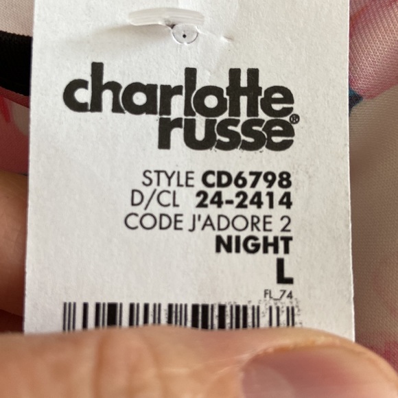 Brand new! Charlotte Russe mini summer dress in size L - Picture 5 of 5